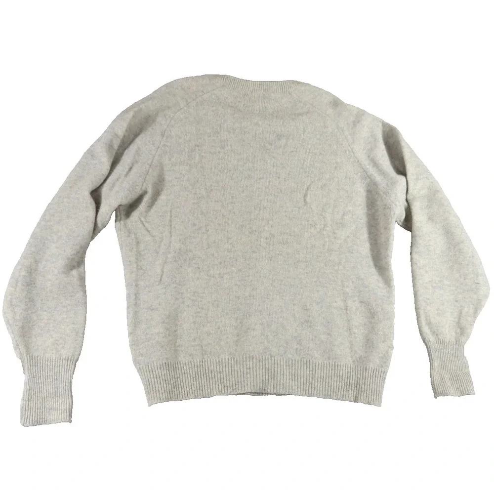 VTG 70s Pendleton Men L Lambswool V Neck Sweater Gray Pullover Made In USA Flaw